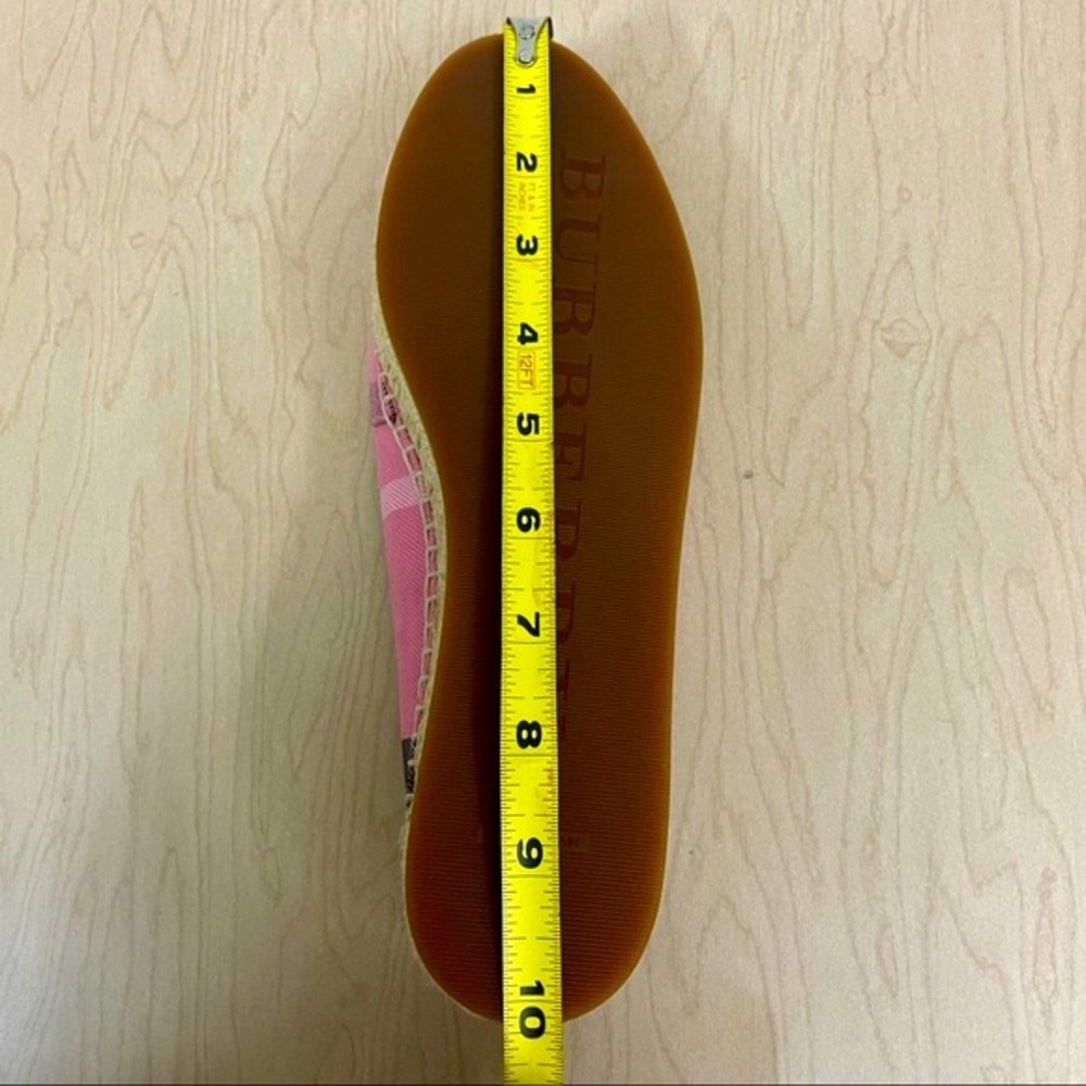 New Burberry Shoes Womens 37 Hodgeson Flat Espadrilles House Check Rose Pink - Picture 8 of 10